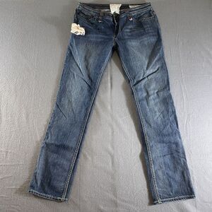 May 75 575 Jeans Womens 29‎ Blue Denim Low Rise Western Cowgirl Stretch NEW